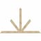 Ekena Millwork Saratoga Rough Sawn Timber Gable Bracket, Douglas Fir, 108"W x 68"H x 2"D x 6"F, 15/12 Pitch GBW108X68X0206SAR00RDF - alternate 1